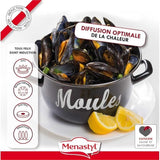 Marmite a moule - MENASTYL - 3645563 - En acier émaillé - Noir - 18 cm - Avec écritures - Tous feux dont induction