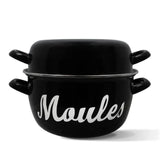 Marmite a moule - MENASTYL - 3645563 - En acier émaillé - Noir - 18 cm - Avec écritures - Tous feux dont induction