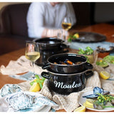 Marmite a moule - MENASTYL - 3645564 - En acier émaillé - Noir - 24 cm - Avec écritures - Tous feux dont induction