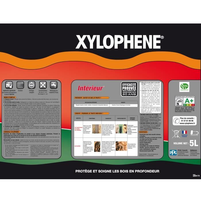 Traitement Poutres & Charpentes - Xylophene - 5L - Incolore - Insecticide - Anti-Termites