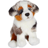 Gipsy Toys - Chien Berger Australien Assis - 25 cm - Blanc - Marron - Gris - Noir