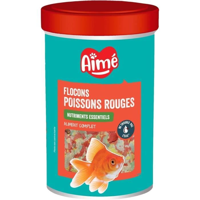Aliment poisson - AIME - Flocons pour poissons rouges - 1000 ml