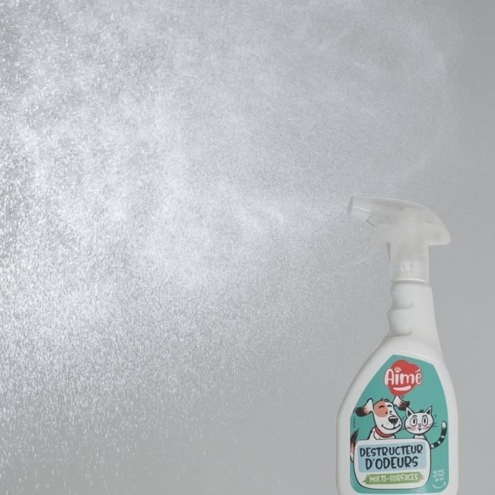 Spray anti-odeurs animaux - AIMÉ - SDESTRUCT'ODEUR pour Chat ou Rongeur - 500 ml - Parfum Muguet