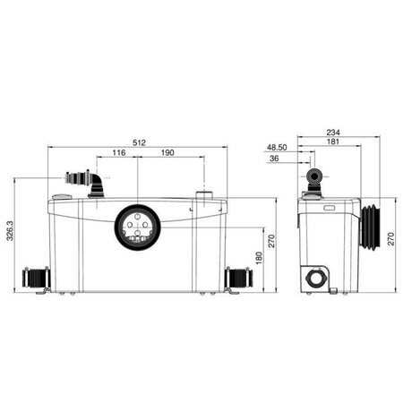 SFA Sanibroyeur Plus - Broyeur WC et salle d'eau