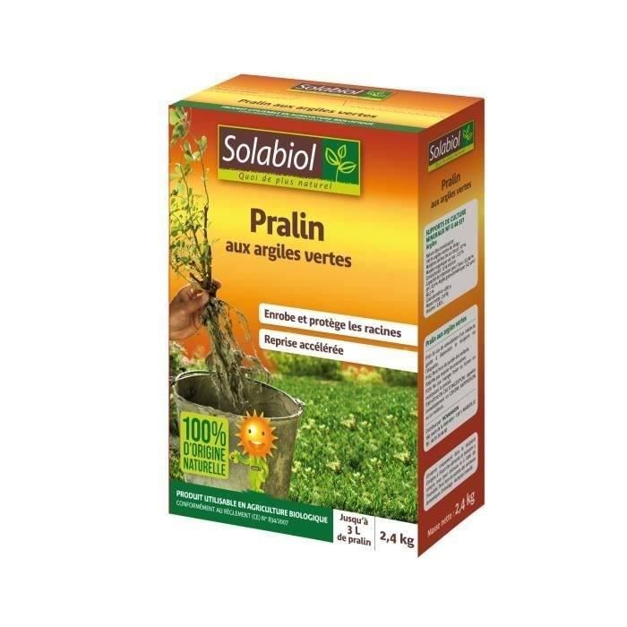 Pralin aux argiles vertes - SOLABIOL - 2,4kg - Jusqu'a 3L de pralin - Enrobe les racines pour un meilleur ancrage