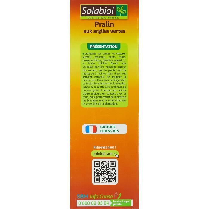 Pralin aux argiles vertes - SOLABIOL - 2,4kg - Jusqu'a 3L de pralin - Enrobe les racines pour un meilleur ancrage