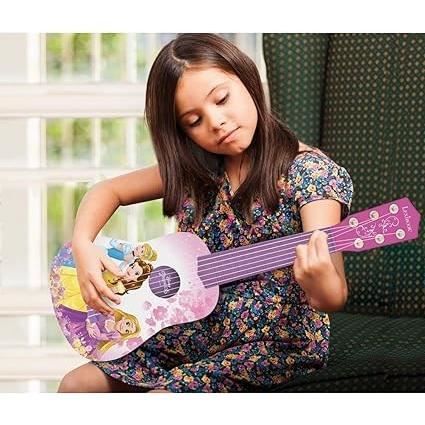Lexibook, Disney Princesse, Ma premiere Guitare pour Enfant, 6 Cordes en Nylon, 53 cm, Guide Inclus, Des 3 ans
