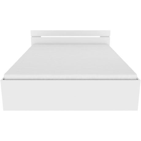 Demeyere Lit adulte MICHIGAN - 160 x 200 cm - Multiples rangements - Blanc