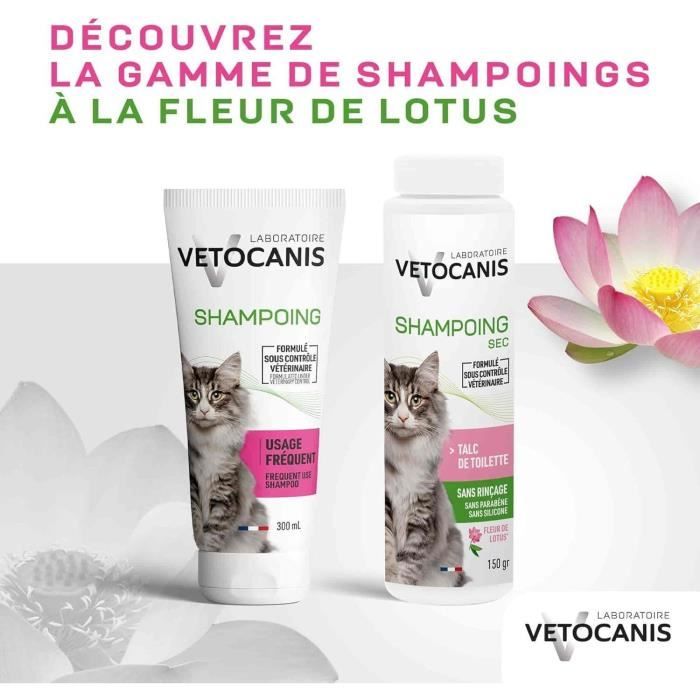 Shampoing sec - VETOCANIS - 150gr pour Chat