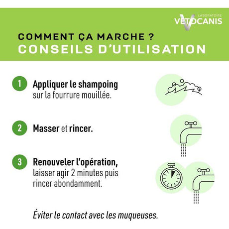 Shampoing chien - VETOCANIS - 300 ml - Hydratant, doux, sans irritation, usage régulier