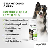 Shampoing chien - VETOCANIS - 300 ml - Hydratant, doux, sans irritation, usage régulier