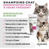 Shampoing chat - VETOCANIS - 300 ml - Sans paraben, glycérine végétale, poil doux et brillant