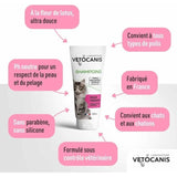 Shampoing chat - VETOCANIS - 300 ml - Sans paraben, glycérine végétale, poil doux et brillant
