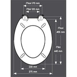 Abattant WC - GELCO - Galets de plage - Gris - MDF - Charnieres inox - Universel