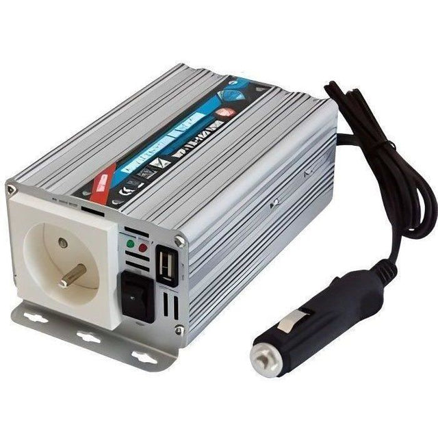 Convertisseur de tension - HTC TECHNIC - 12V/220 V - 150 W - Avec prise USB-A 2A livré avec cordon allume cigare