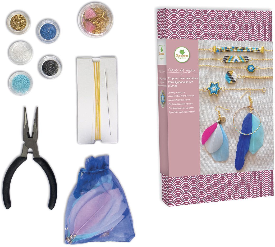 Atelier de bijoux - SYCOMORE - Perles Japonaises et plumes - Des 12 ans