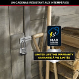 Cadenas Haute Sécurité - MASTER LOCK - M176EURDLH - Zinc - Anse XL - Extérieur