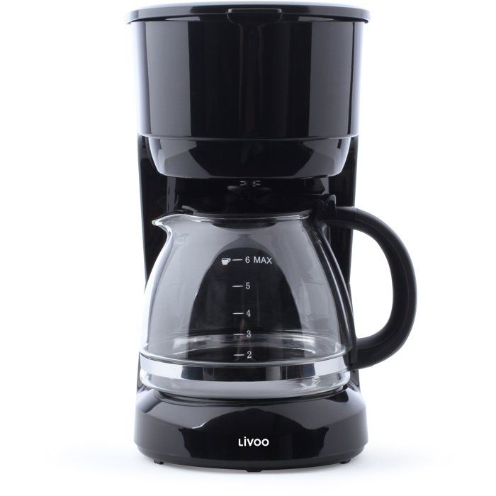 Cafetiere électrique - LIVOO - DOD183N - 600 W - 750 ml - 6 tasses - Noir
