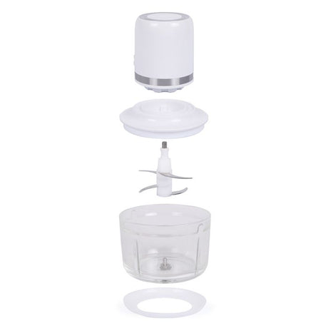 Hachoir électrique sans fil - LIVOO - 200 W - 2 vitesses - 1,2 L - 4 lames en acier - Blanc