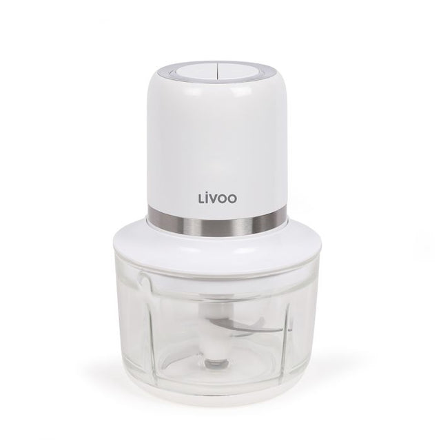 Hachoir électrique sans fil - LIVOO - 200 W - 2 vitesses - 1,2 L - 4 lames en acier - Blanc