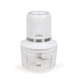 Hachoir électrique sans fil - LIVOO - 200 W - 2 vitesses - 1,2 L - 4 lames en acier - Blanc