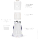 Appareil a glace pilée - LIVOO - DOM462 - 150 mL - 2 tailles - Mise en route automatique - Réservoir - Lame en acier inoxydable