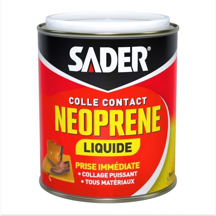 Colle contact néoprene liquide extra forte - SADER - Tous matériaux - Prise immédiate - Boîte 750 ml