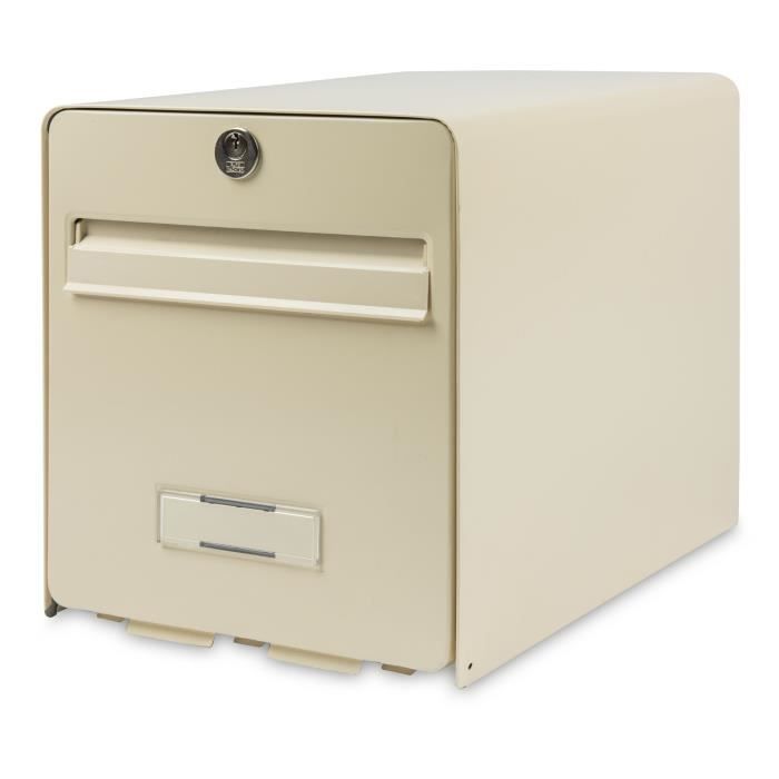 Boîte aux lettres - BURG WACHTER - Favor - Acier galvanisé - 1 porte - Beige