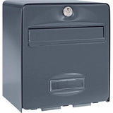 Boîte aux lettres BURG WACHTER BALTHAZAR MINI 1 Porte - Murale - Acier galvanisé - Ouverture totale - Anthracite -Fabriqué en France