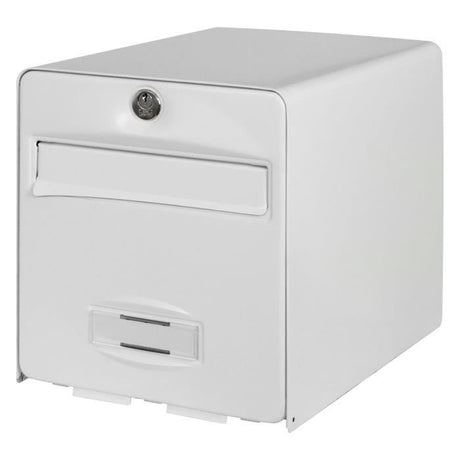 BURG WACHTER Boîte aux lettres Balthazar en acier galvanisé - 1 porte - Blanc