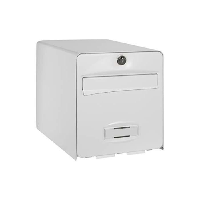 BURG WACHTER Boîte aux lettres Balthazar en acier galvanisé - 1 porte - Blanc