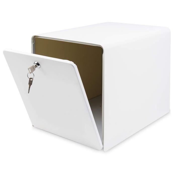 BURG WACHTER BoÓte aux lettres BalnÈaire en acier galvanisÈ - 2 portes - Blanc