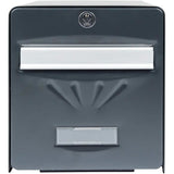 BURG WACHTER BoÓte aux lettres BalnÈaire en acier galvanisÈ - Porte arriere vitrÈe - Gris anthracite