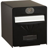 BURG WACHTER BoÓte aux lettres BalnÈaire en acier galvanisÈ - Porte arriere vitrÈe - Noir