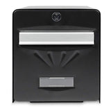 BURG WACHTER BoÓte aux lettres BalnÈaire en acier galvanisÈ - Porte arriere vitrÈe - Noir