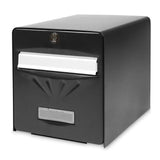 BURG WACHTER BoÓte aux lettres BalnÈaire en acier galvanisÈ - Porte arriere vitrÈe - Noir