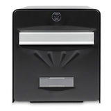 BURG WACHTER BoÓte aux lettres BalnÈaire en acier galvanisÈ - Porte arriere vitrÈe - Noir