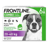 Frontline Combo chien - Anti-puces anti-tiques pour chien L - 20-40kg - 6 pipettes
