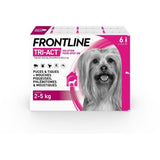 Frontline Tri-Act chien - Anti-puces anti-tiques pour chien XS - 2-5kg - 6 pipettes