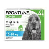 FRONTLINE 4 Pipettes Combo Chien M - 10 a 20 kg - Puces tiques et poux