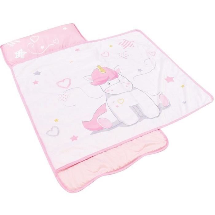 Tapis de Sieste/Sac de Couchage pour enfant - FUN HOUSE - Licorne - L.55 x P.121 cm