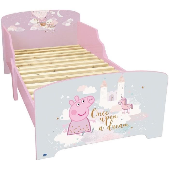 Fun house peppa pig dream lit avec sommier a lattes 140 x 70 cm