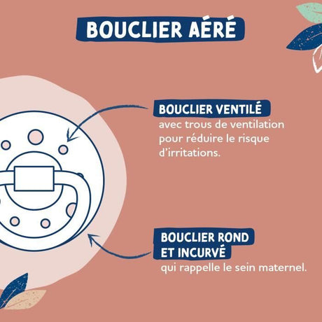 Duo sucettes caoutchouc - DODIE - GAIA - Ronde - 6/36 mois - Pleine nature