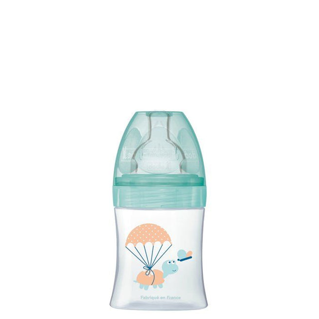 Biberon anti-colique - DODIE - Sensation+ - 150 ml - Tétine plate - 0-6 mois - Débit 1 - Vert