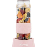 Mini blender - H.KoeNIG - SMOO12 - 300 W - 570 mL - Rose pastel - 2 gourdes incluses - Sans BPA