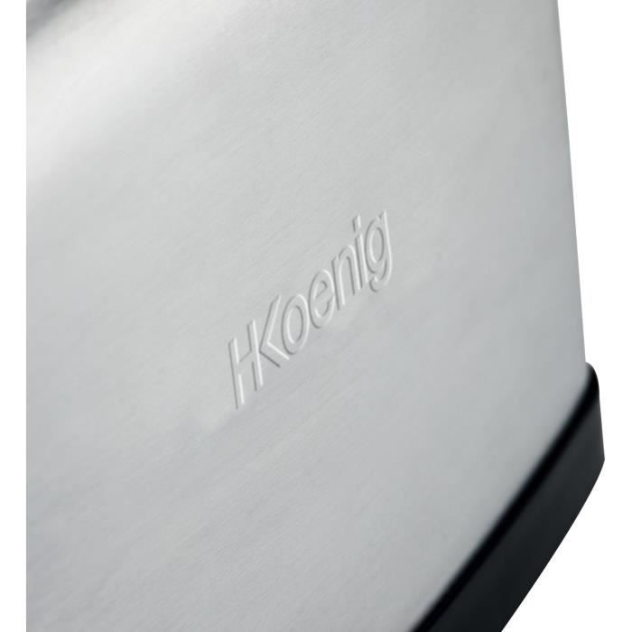 Grille-pain deux tranches - HKoeNIG - TOS7 - 850 W - Acier inoxydable