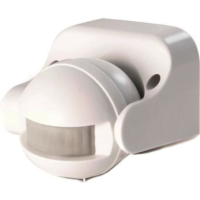 Détecteur de mouvement extérieur - SCS SENTINEL - LightSensor blanc - Portée 12m - Angle 180°