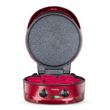 Appareil a tarte express HKoeNIG - TRT180 - Four a Pizza - Multicuiseur Multifonction - Température jusqu'a 210°C - Rouge - 1800W