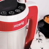 Blender chauffant - H.Koenig - MXC18 - 850 W - 1,1 L - Inox - 2 programmes de cuisson - rouge