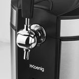 Tireuse a biere HKoeNIG - BW1880 - Capacité 5L - Température réglable 2°C a 12°C - Compatible tous fűts - Inox